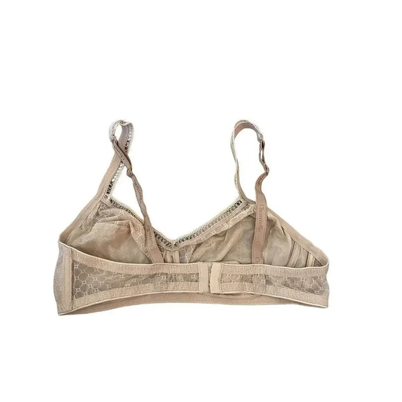 Chantelle Women's Beige Underwire Non Padded Mesh Push Up Bra Size 38C - Picture 2 of 4